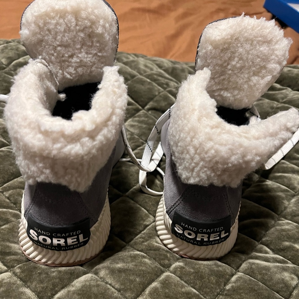 Sorel 7.5 winter lace up boots Waterproof Gray - Picture 4 of 8